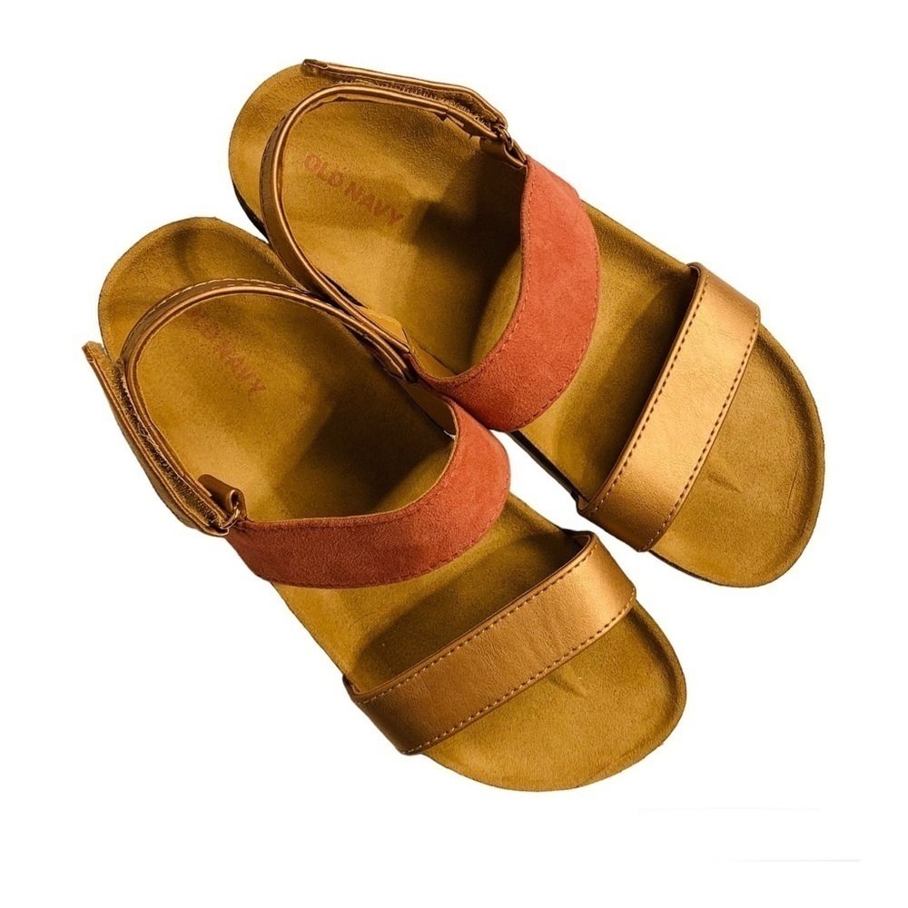 OLD navy girls rose gold comfort sandals